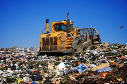 Food Waste in many cases ends up in landfills similar to this one and release GHGs as it decomposes.